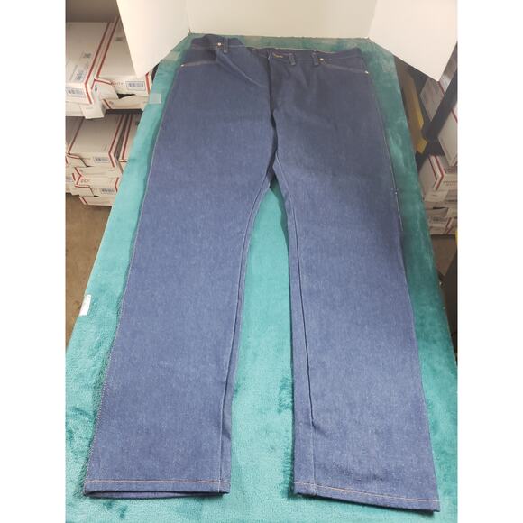 Wrangler Jeans Size 44x34 Mens Blue Pants Denim Rodeo Cowboy Cut Straight NWT - Picture 1 of 12